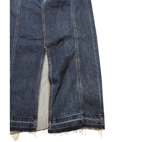 NWT Rachel Zoe Repreve Women Hi-Rise Stretch Slit Maxi Denim Skirt Size 6 Blue - Picture 3 of 4